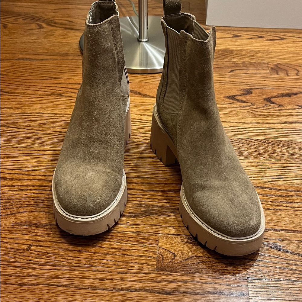 Dolce Vita Tan Suede Women's Chelsea Boots